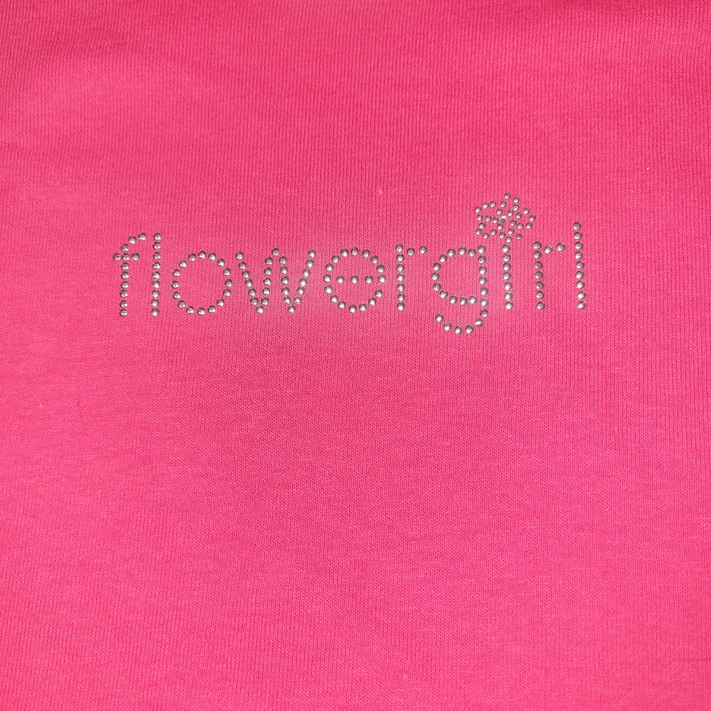 NWT Hor Pink Flower Girl Tshirt- Youth Sz Small